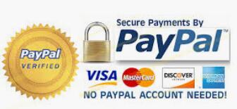 Processed by PayPal: Visa/MasterCard, Amex, Discover Processed by PayPal: Visa/MasterCard, Amex, Discover